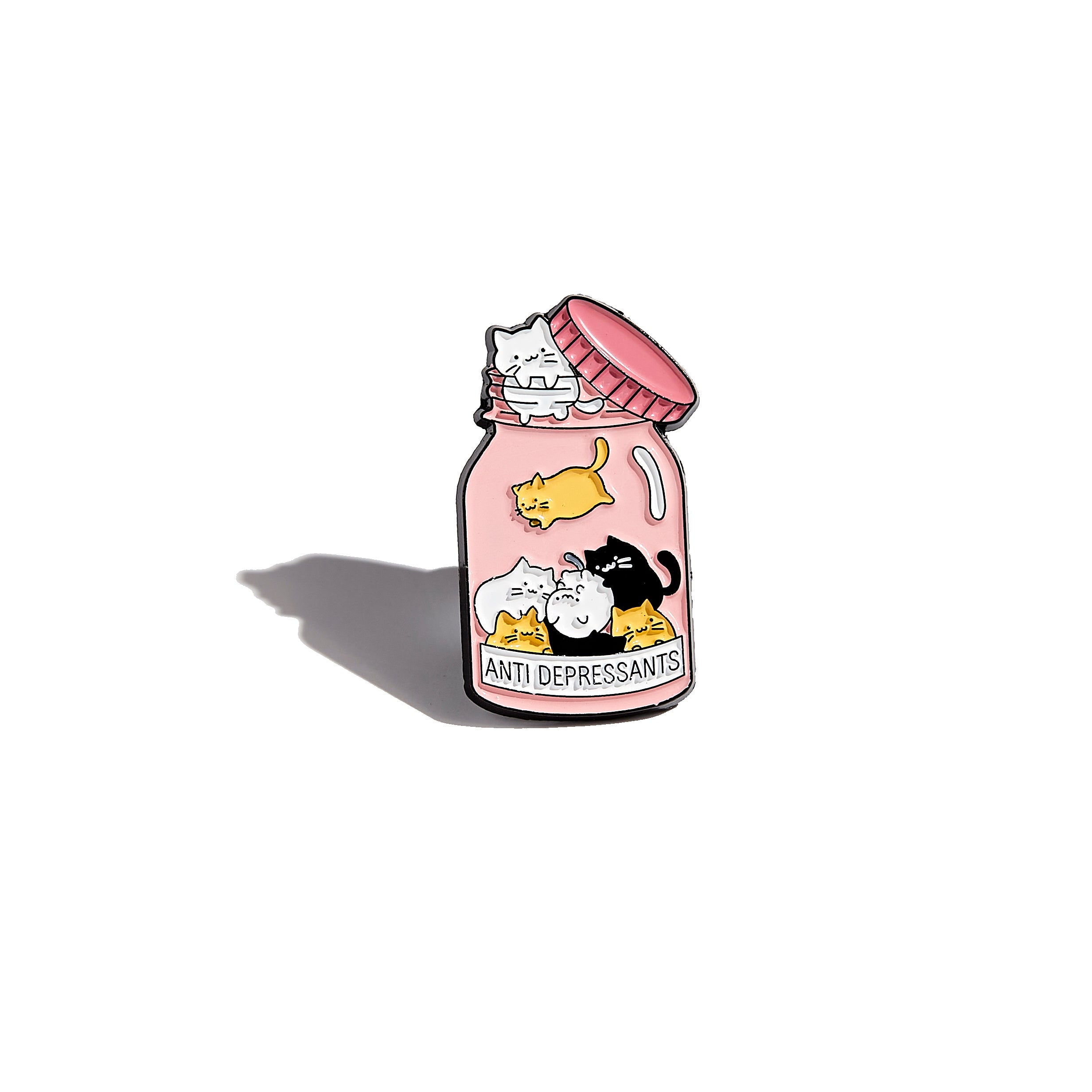 Anti Depressants Cat Pin