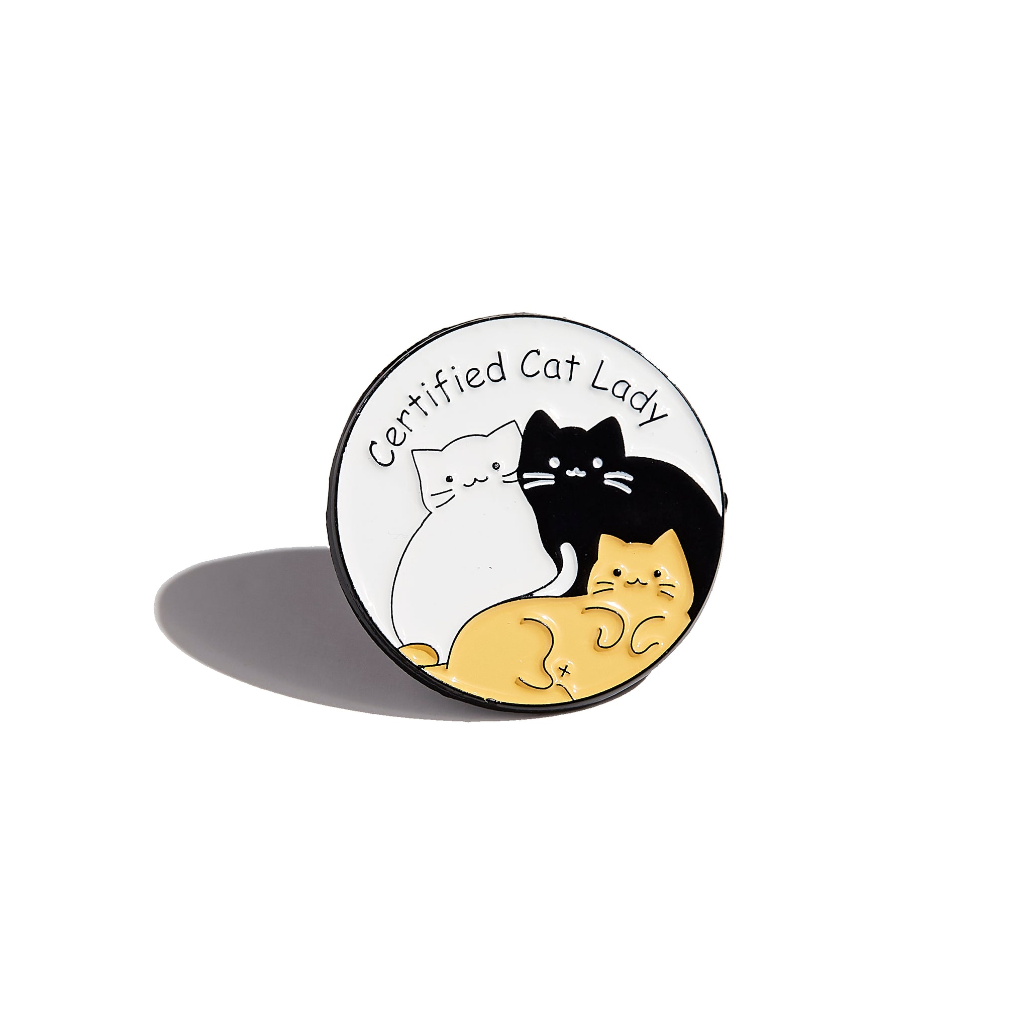 Cap Pin Cats Certified Cat Lady Pin