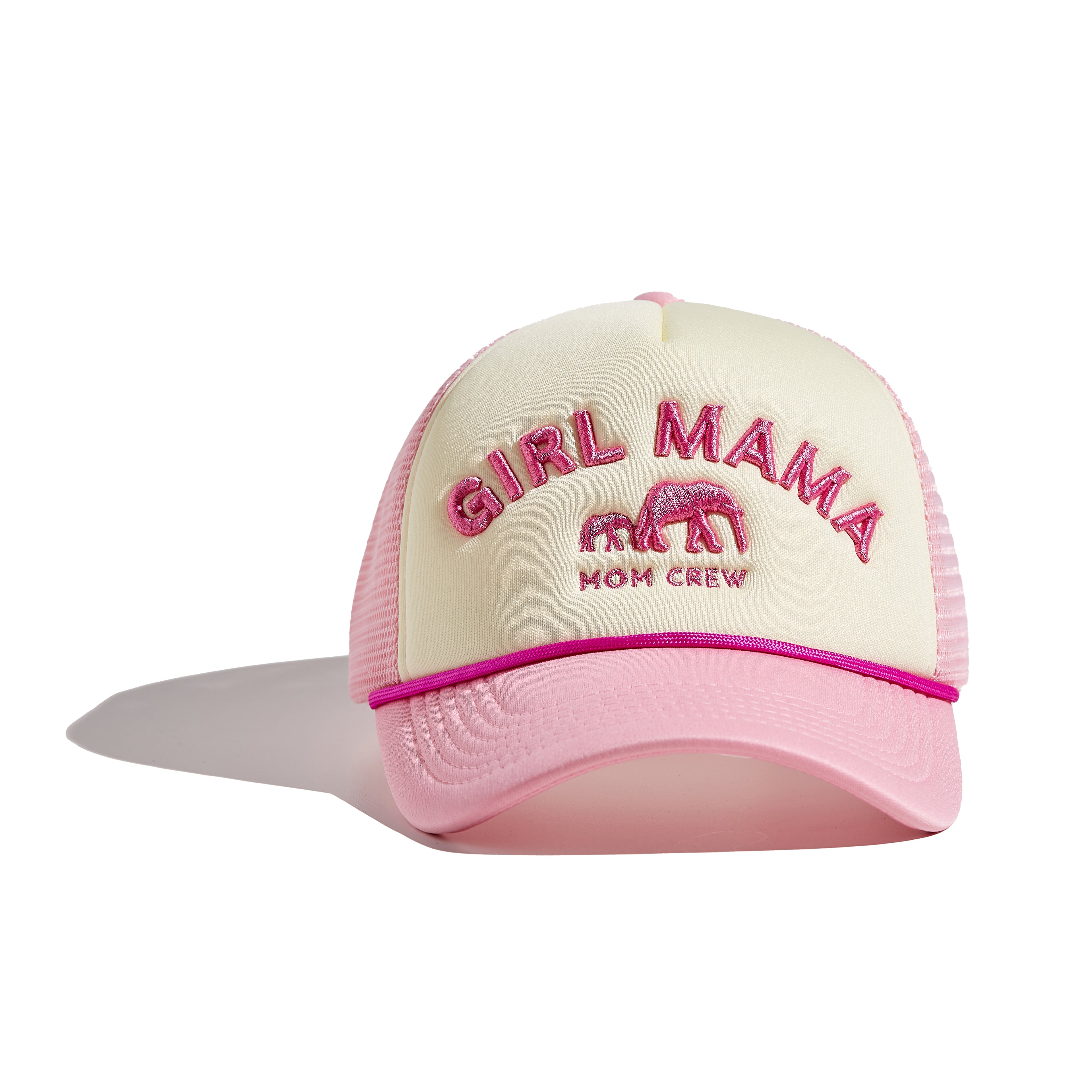 The MomCrew GIRL MAMA Cap is a stylish and comfortable cap designed for moms raising daughters. It features bold "GIRL MAMA" embroidery on the front, offering a laid-back yet fashionable fit. Made from sponge polyester, this cap includes an adjustable snap strap to accommodate various head sizes, making it ideal for both moms and dads. Perfect for casual wear, it adds a fun and empowering touch to any outfit, allowing you to proudly show off your "girl mom" vibes.