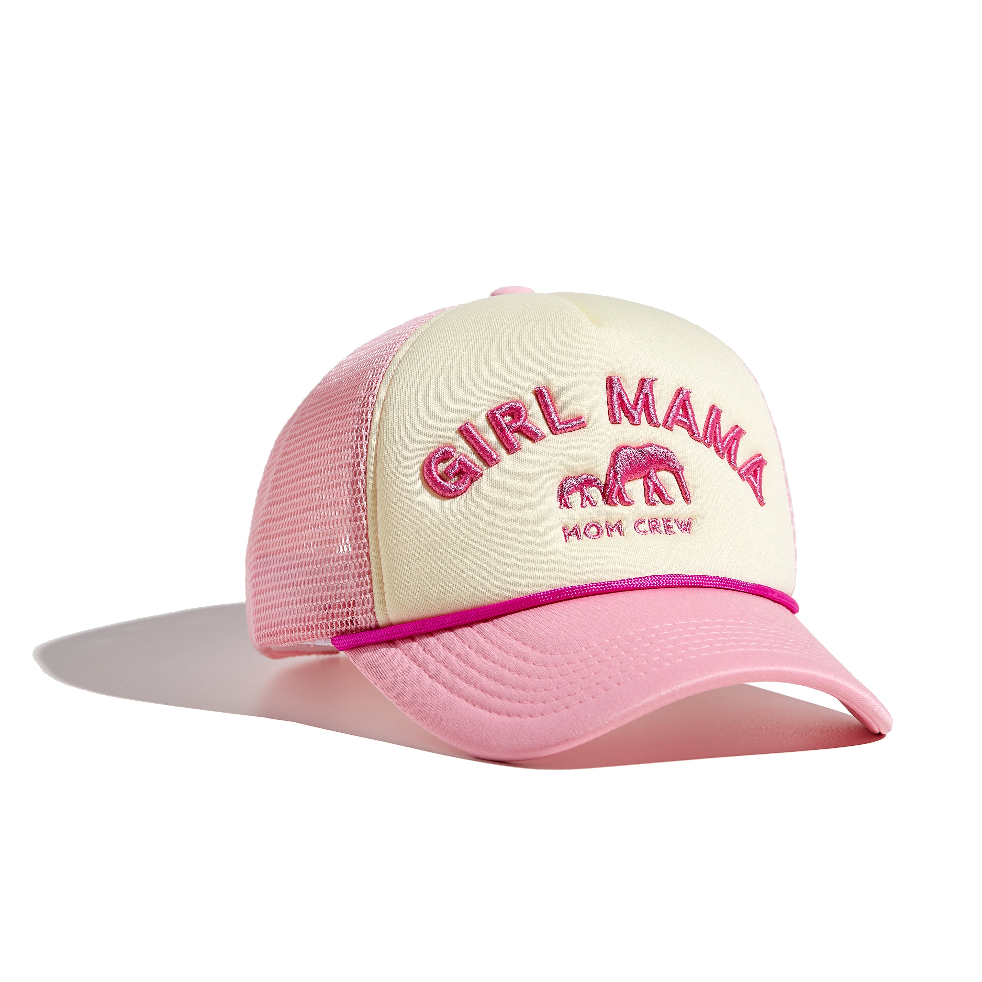 The MomCrew GIRL MAMA Cap is a stylish and comfortable cap designed for moms raising daughters. It features bold "GIRL MAMA" embroidery on the front, offering a laid-back yet fashionable fit. Made from sponge polyester, this cap includes an adjustable snap strap to accommodate various head sizes, making it ideal for both moms and dads. Perfect for casual wear, it adds a fun and empowering touch to any outfit, allowing you to proudly show off your "girl mom" vibes.