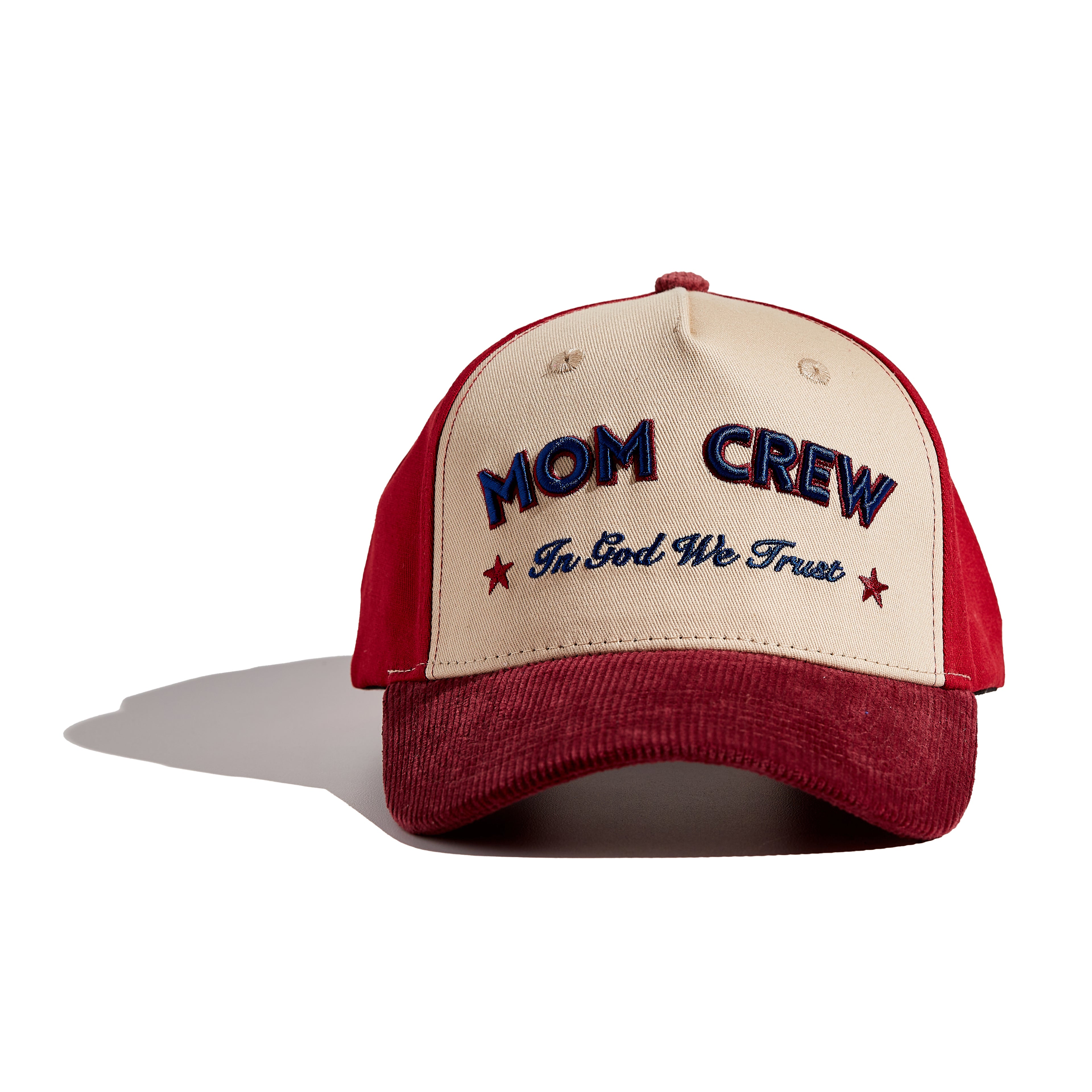 The MomCrew "In God We Trust" Cap is a versatile, stylish cap that combines faith and motherhood. It features the bold "In God We Trust" embroidery on the front with the MomCrew logo, making it perfect for moms who want to showcase their faith. Made from 100% cotton, this one-size cap includes an adjustable snap strap for a customizable fit, making it suitable for both moms and dads. Whether you're running errands or spending time with family, this cap allows you to express your faith and support motherhood