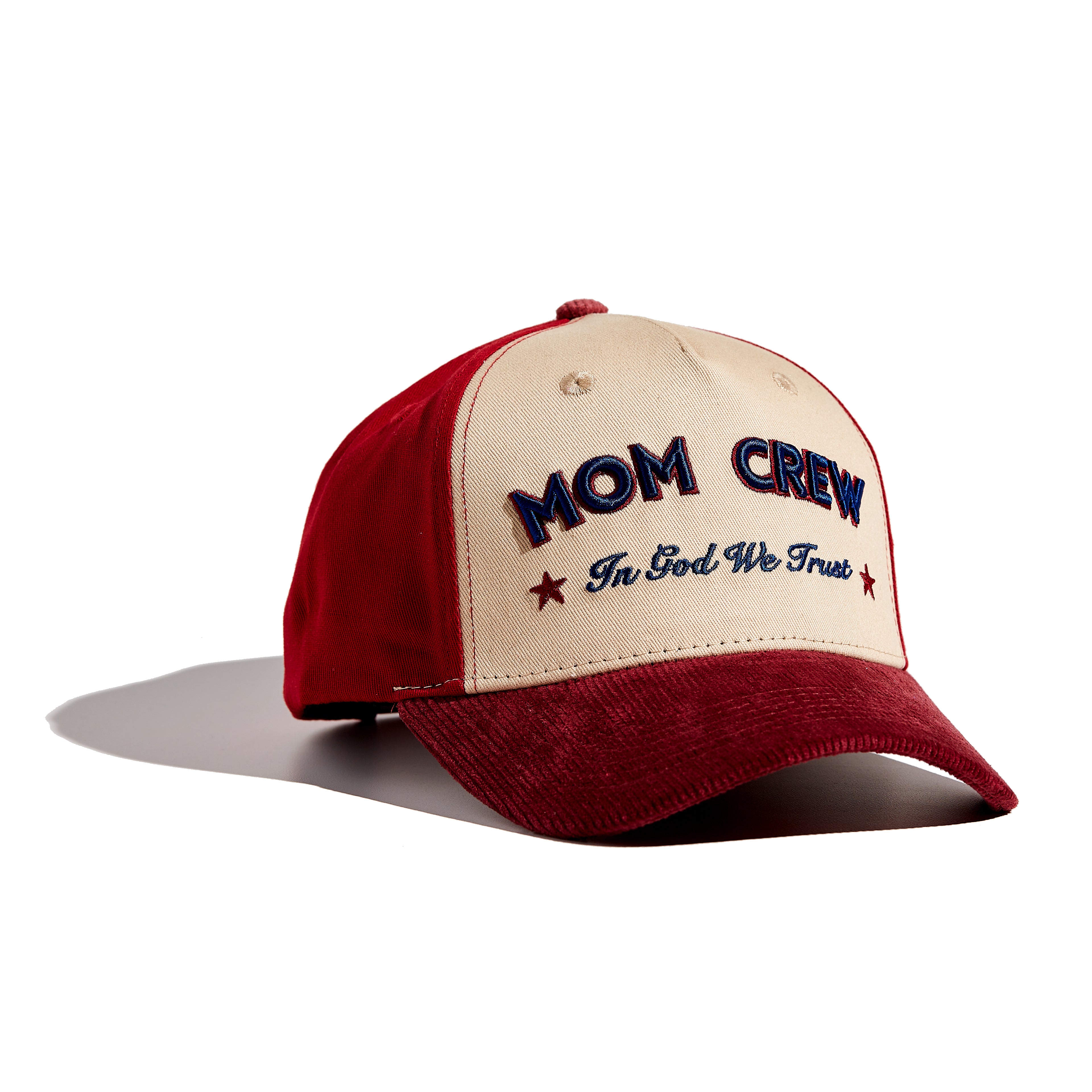 The MomCrew "In God We Trust" Cap is a versatile, stylish cap that combines faith and motherhood. It features the bold "In God We Trust" embroidery on the front with the MomCrew logo, making it perfect for moms who want to showcase their faith. Made from 100% cotton, this one-size cap includes an adjustable snap strap for a customizable fit, making it suitable for both moms and dads. Whether you're running errands or spending time with family, this cap allows you to express your faith and support motherhood