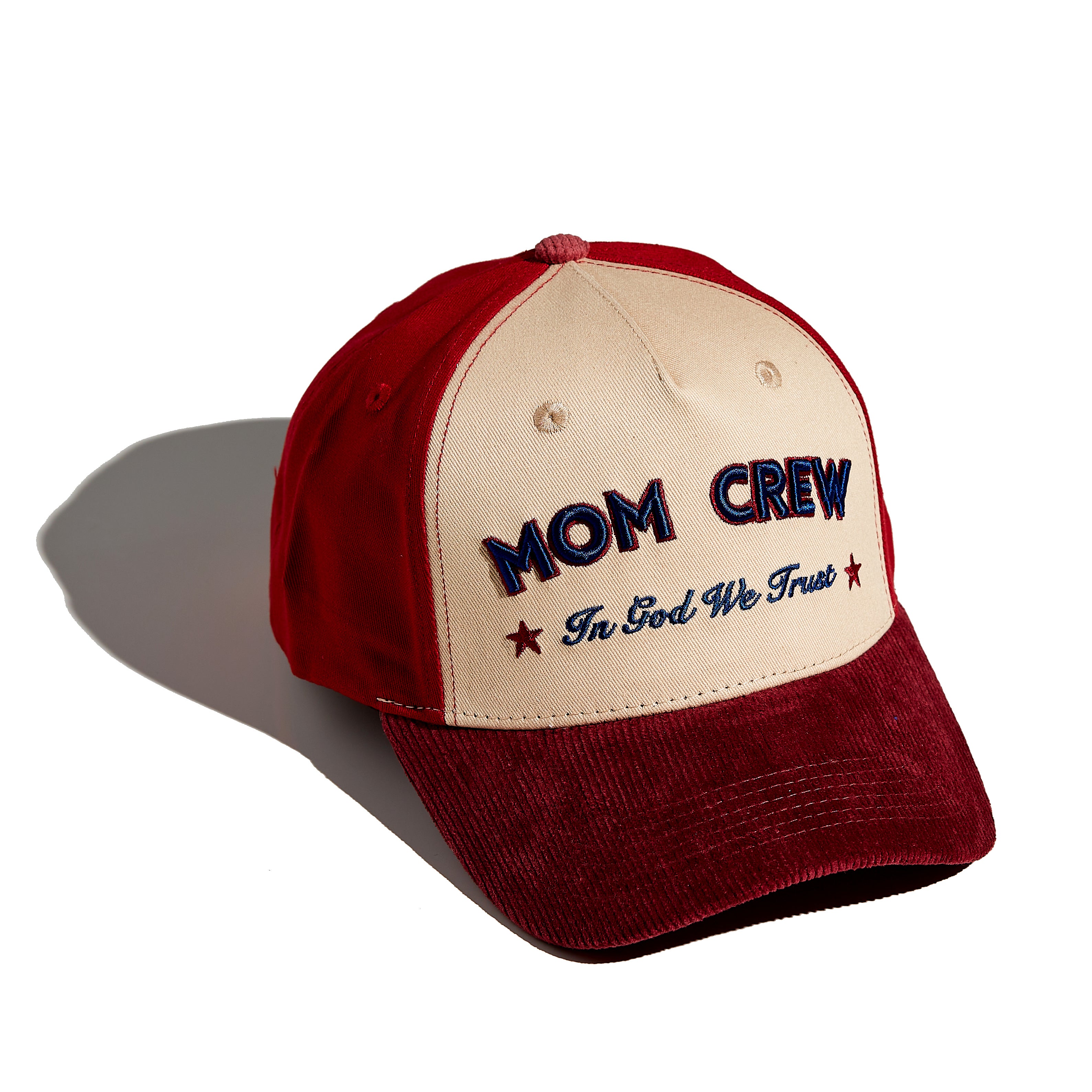 The MomCrew "In God We Trust" Cap is a versatile, stylish cap that combines faith and motherhood. It features the bold "In God We Trust" embroidery on the front with the MomCrew logo, making it perfect for moms who want to showcase their faith. Made from 100% cotton, this one-size cap includes an adjustable snap strap for a customizable fit, making it suitable for both moms and dads. Whether you're running errands or spending time with family, this cap allows you to express your faith and support motherhood
